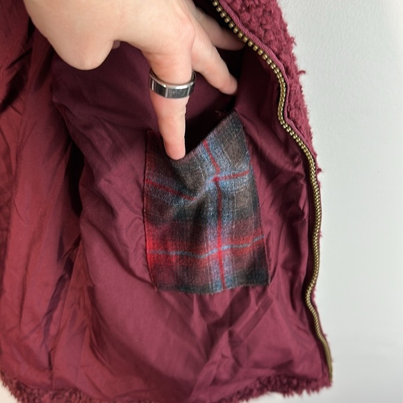 Pendleton Women's Burgundy Sherpa Jacket Size M - Picture 12 of 15
